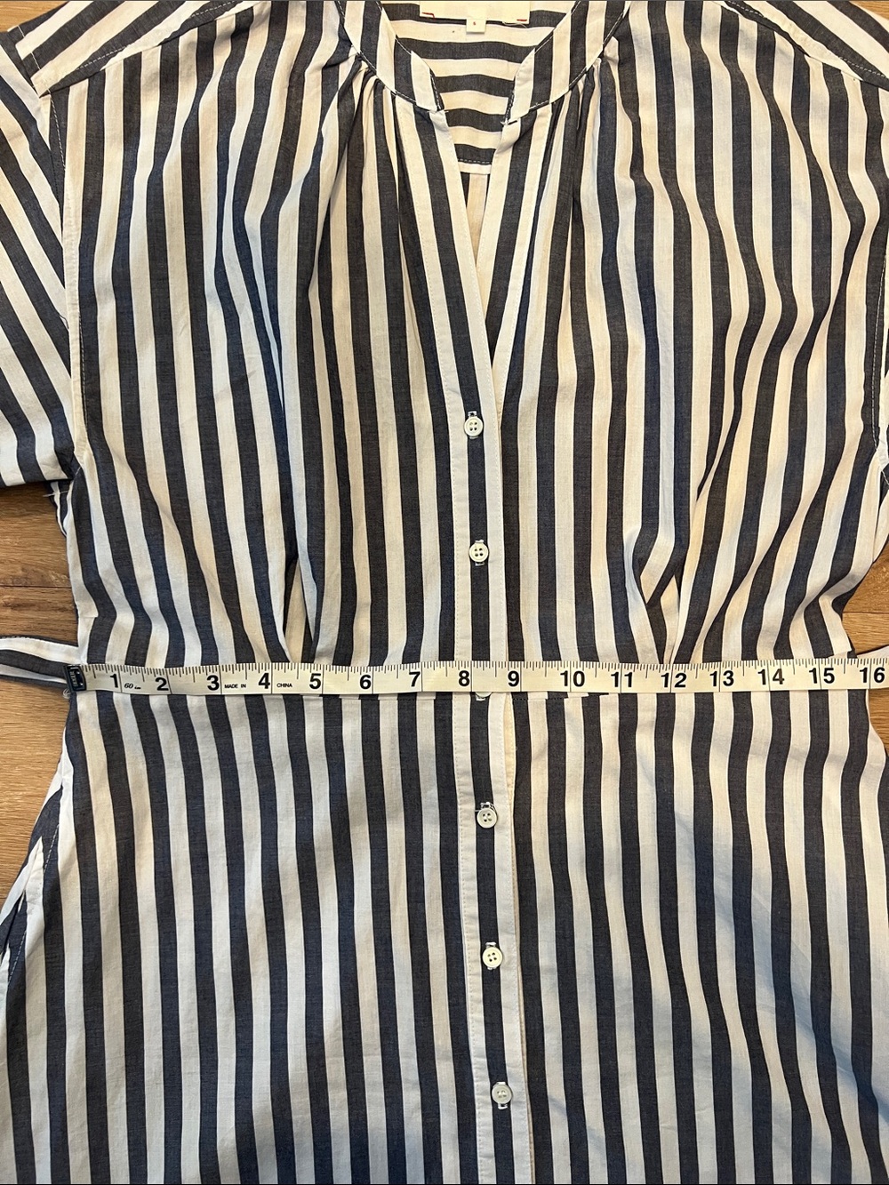 Xirena Liora Cotton Stripe Midi Dress Color: Twilight Stripe - Size Small - Picture 7 of 12